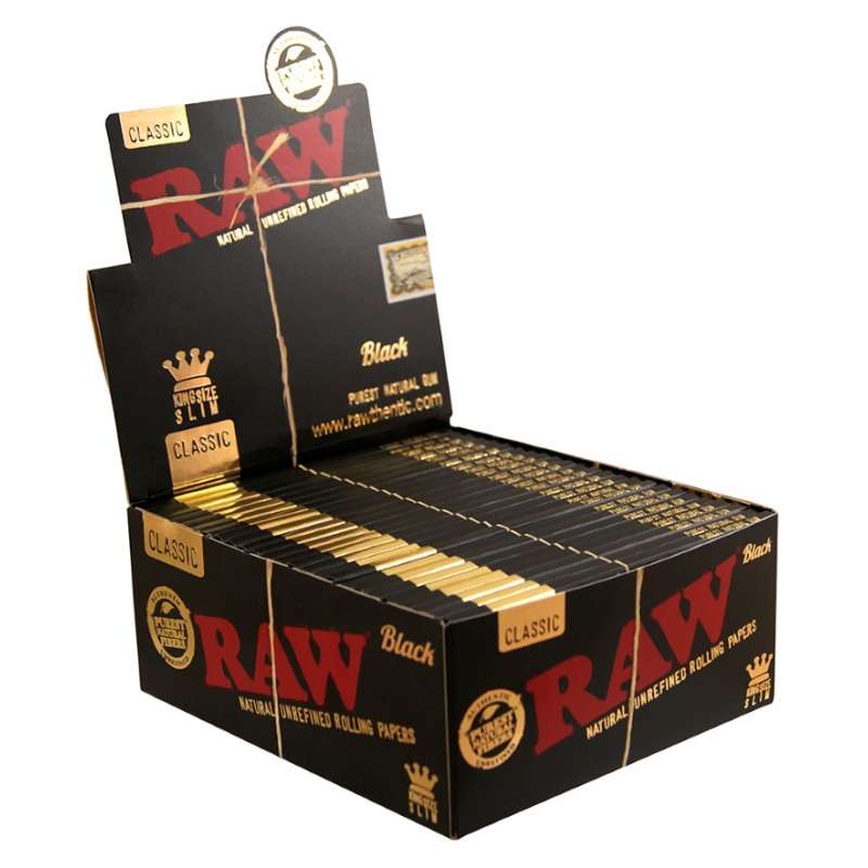 Mortalhas RAW black Slim king size