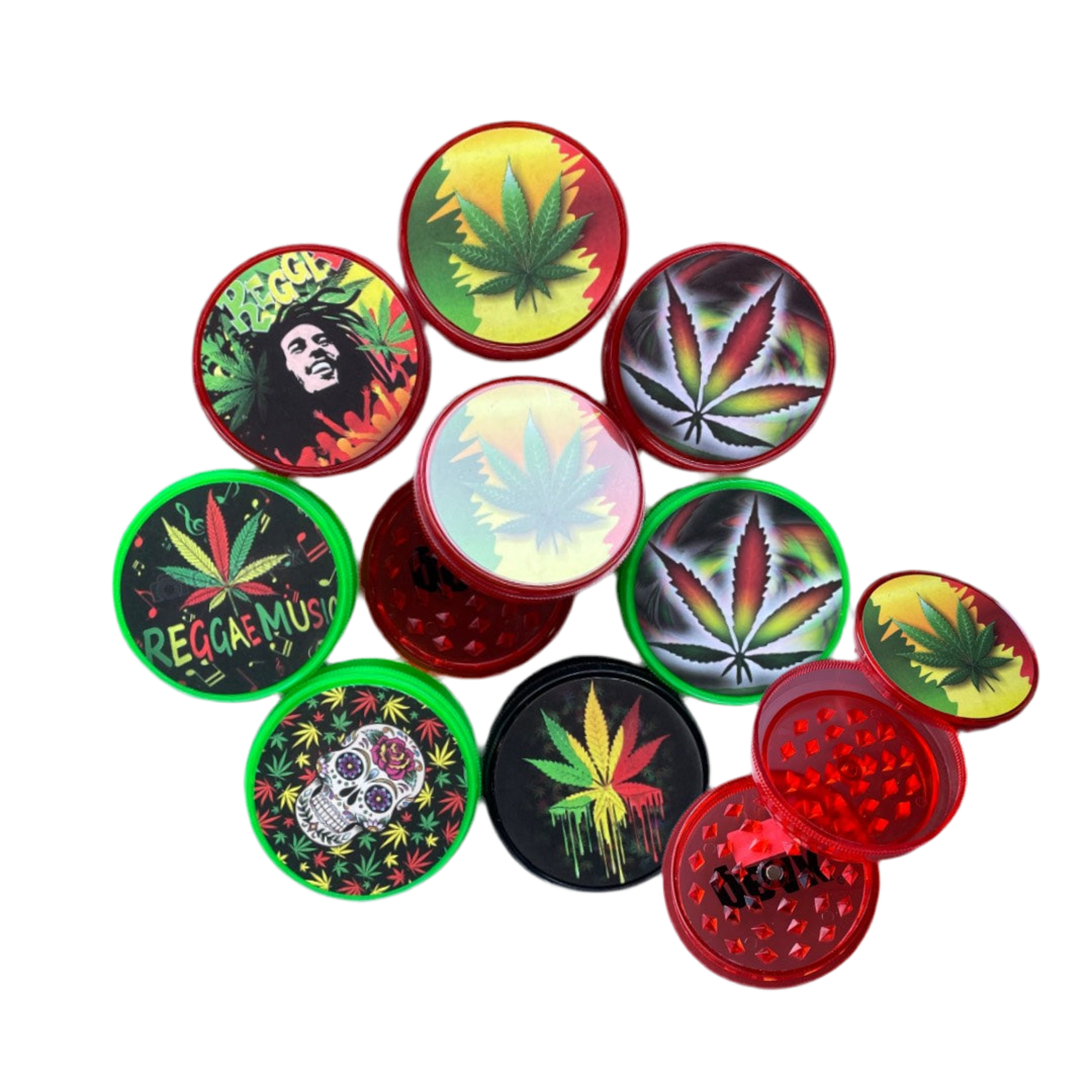 Reggae Grinder plástico 2 partes - 5.5cm