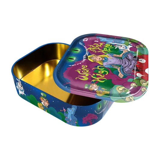 Metal Box with Rolling Tray - Wonder H - 14 x
18 x 5cm