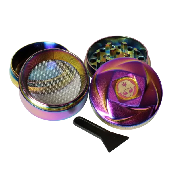 4 Part Rainbow Grinder - 40mm - Alien Twist