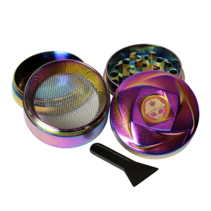 4 Part Rainbow Grinder - 40mm - Alien Twist